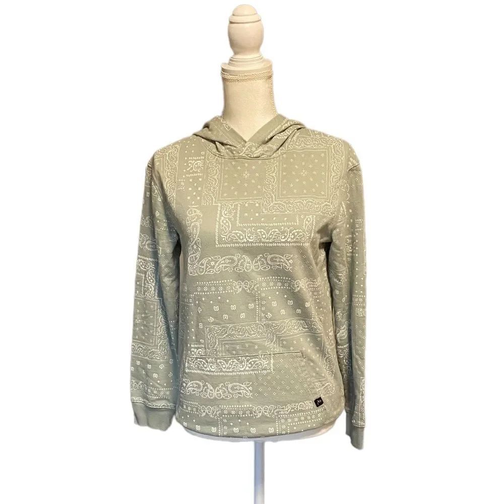 Art Class Kids Hoodie Sage Green and White Size L (12/14)